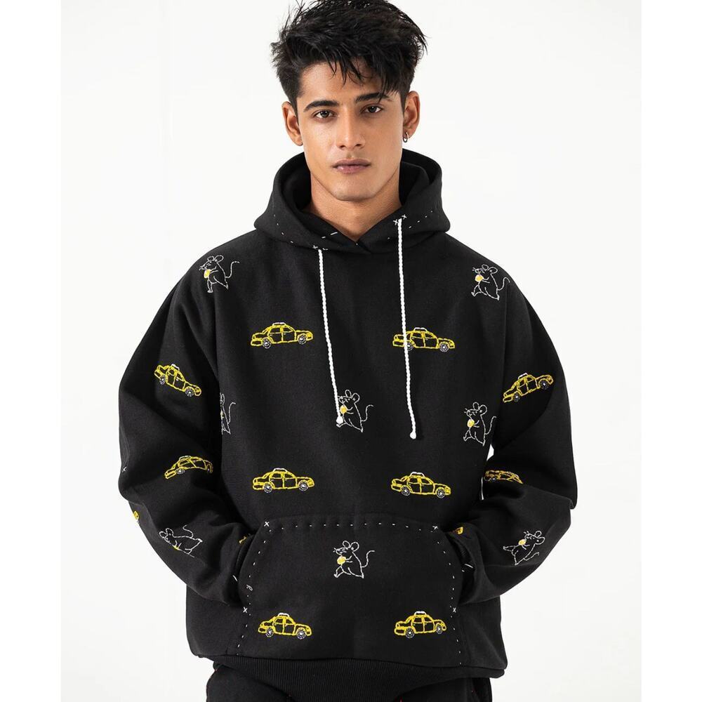 ONE432 HOODIE 33 Rat Race Hand Stich Handmade Streetwear Size Large 1908